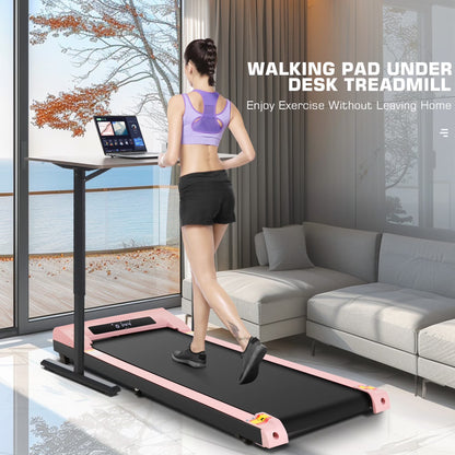 ANCHEER Walking Pad, 2 in 1 under Desk Treadmill with Remote Control、Led Display, 300 Lbs Portable Treadmill for Home/Office (Gray)
